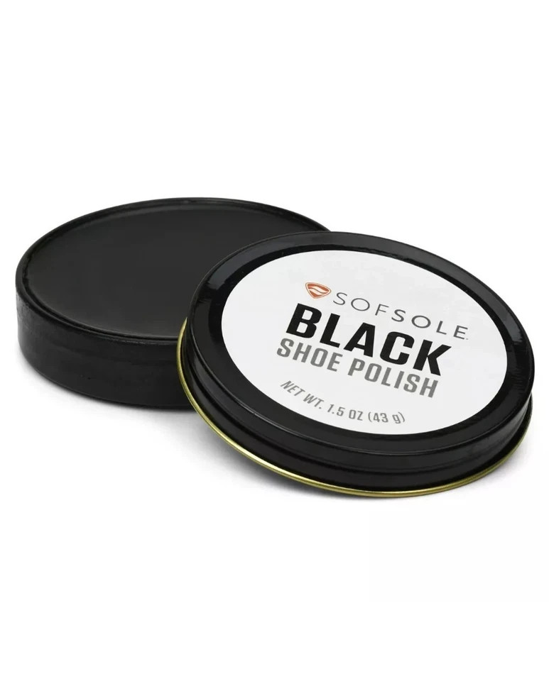 3 Pack Sof Sole BLACK SHOE POLISH RECOLORS POLISHES LEATHER Care Protects 82133