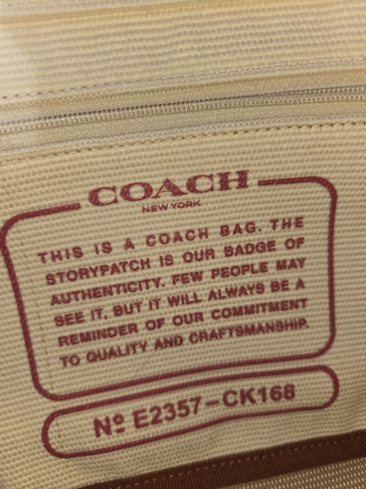 Coach Small Canvas Tote NATURAL, CK168