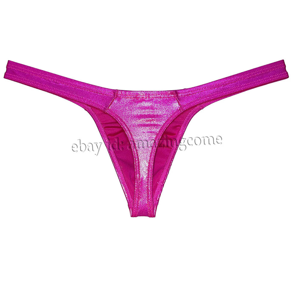 Men Gloss Bikini Thong Underwear Classics T-back Elastic Bulge Pouch Underpants