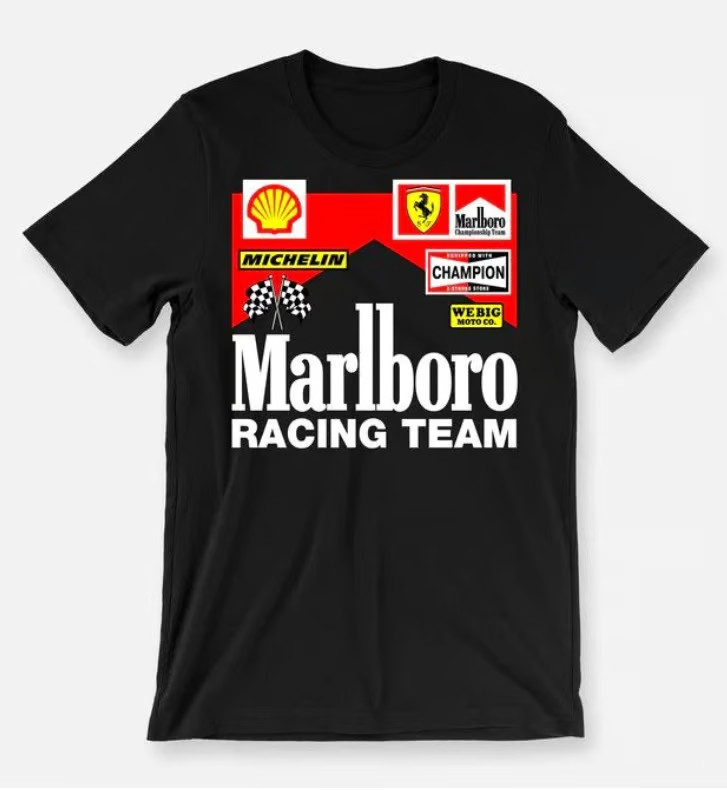 Marlboro Formula Racing T-Shirt Vintage Style Graphic Tee Unisex