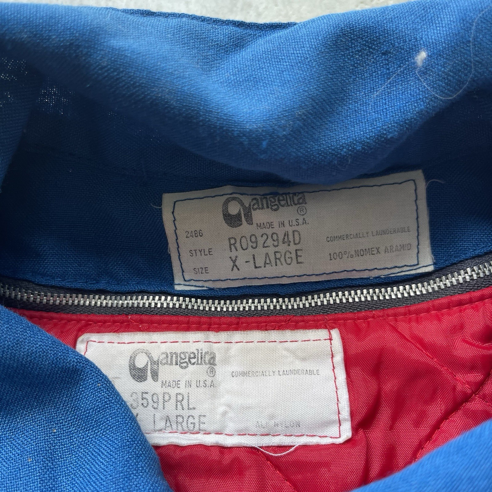 Vintage 50s Stencil Texaco Workwear Jacket Mechanic Quilted Red Lined Boxy XL