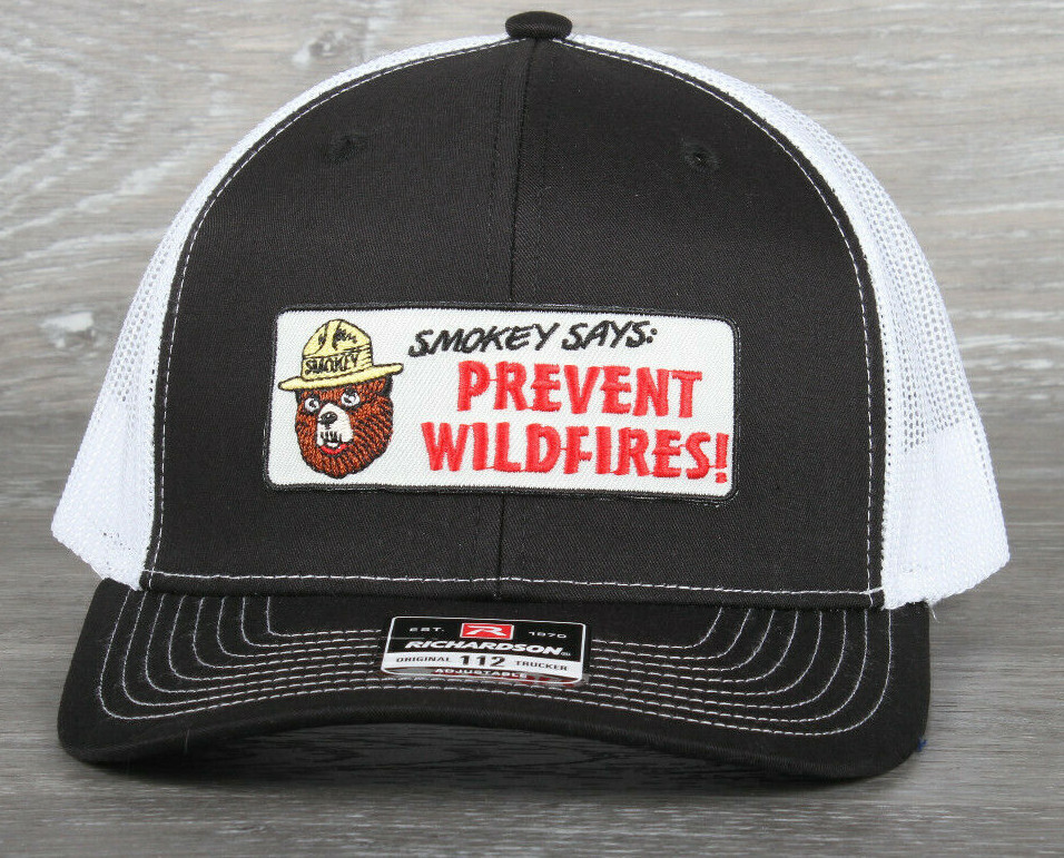 Vintage Smokey the Bear Prevent Wildfires Patch on a Richardson 112 Trucker Hat