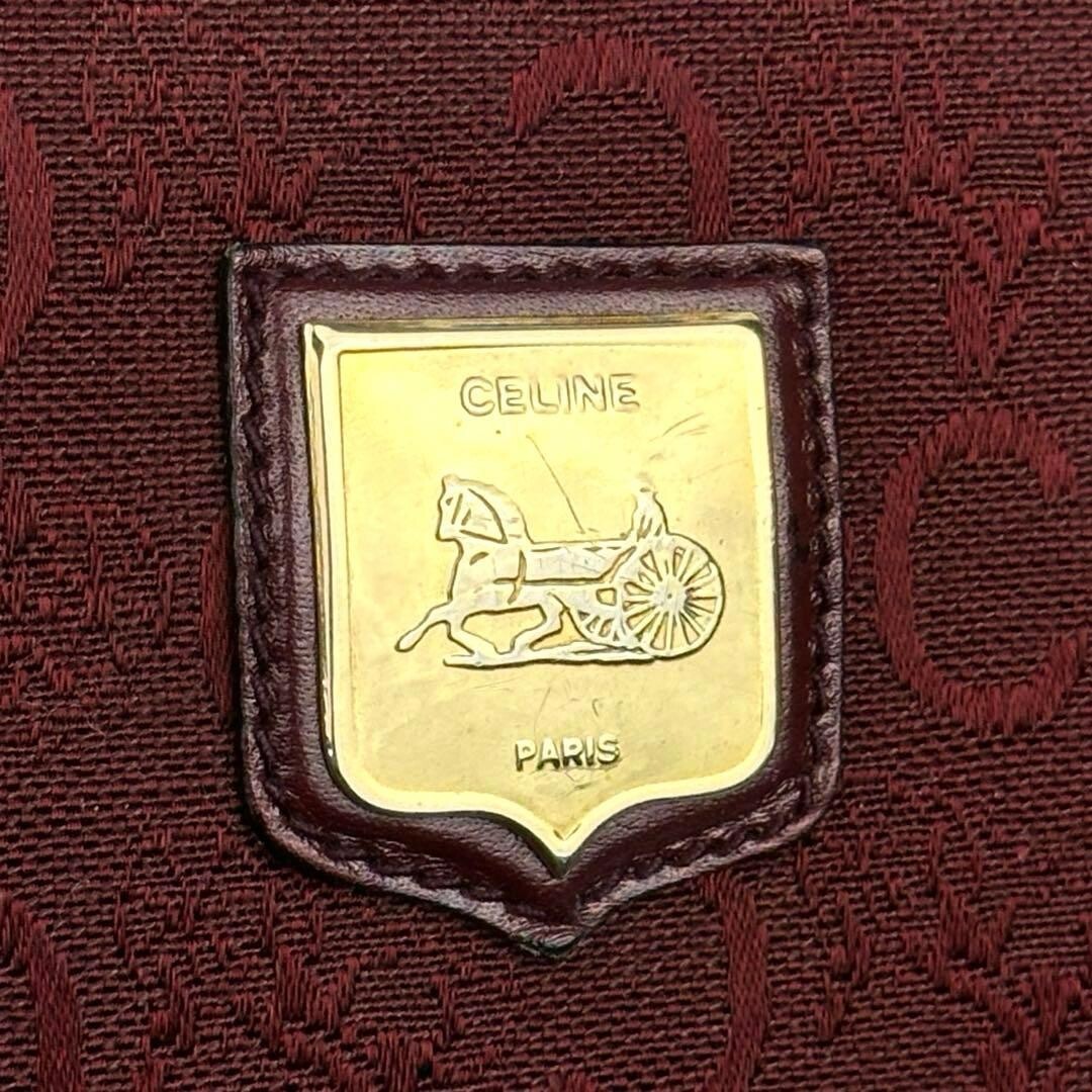 CELINE Shoulder bag C Sulky Macadam Canvas Leather Vintage Auth From Japan