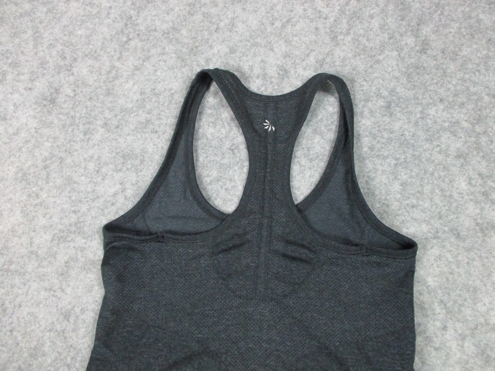 Athleta Tank Top Womens XS Gray Black heathered W29in Workout Sport Slim Ladies