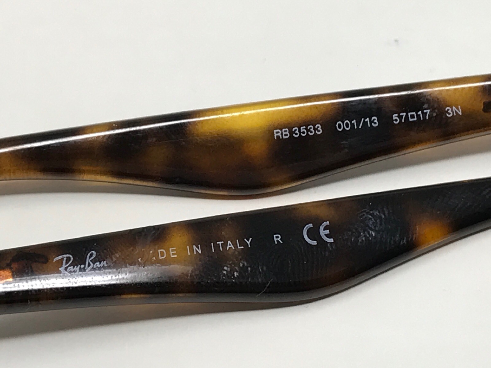 Authentic Temple Arm Leg Replacement PARTS Ray Ban RB3533 001/13 Tortoise WG18