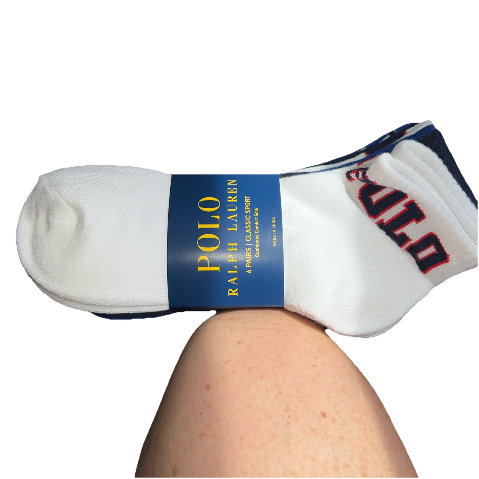 POLO Ralph Lauren Men’s Quarter Crew Socks 6 Pack Logo Comfort Athletic MULTI