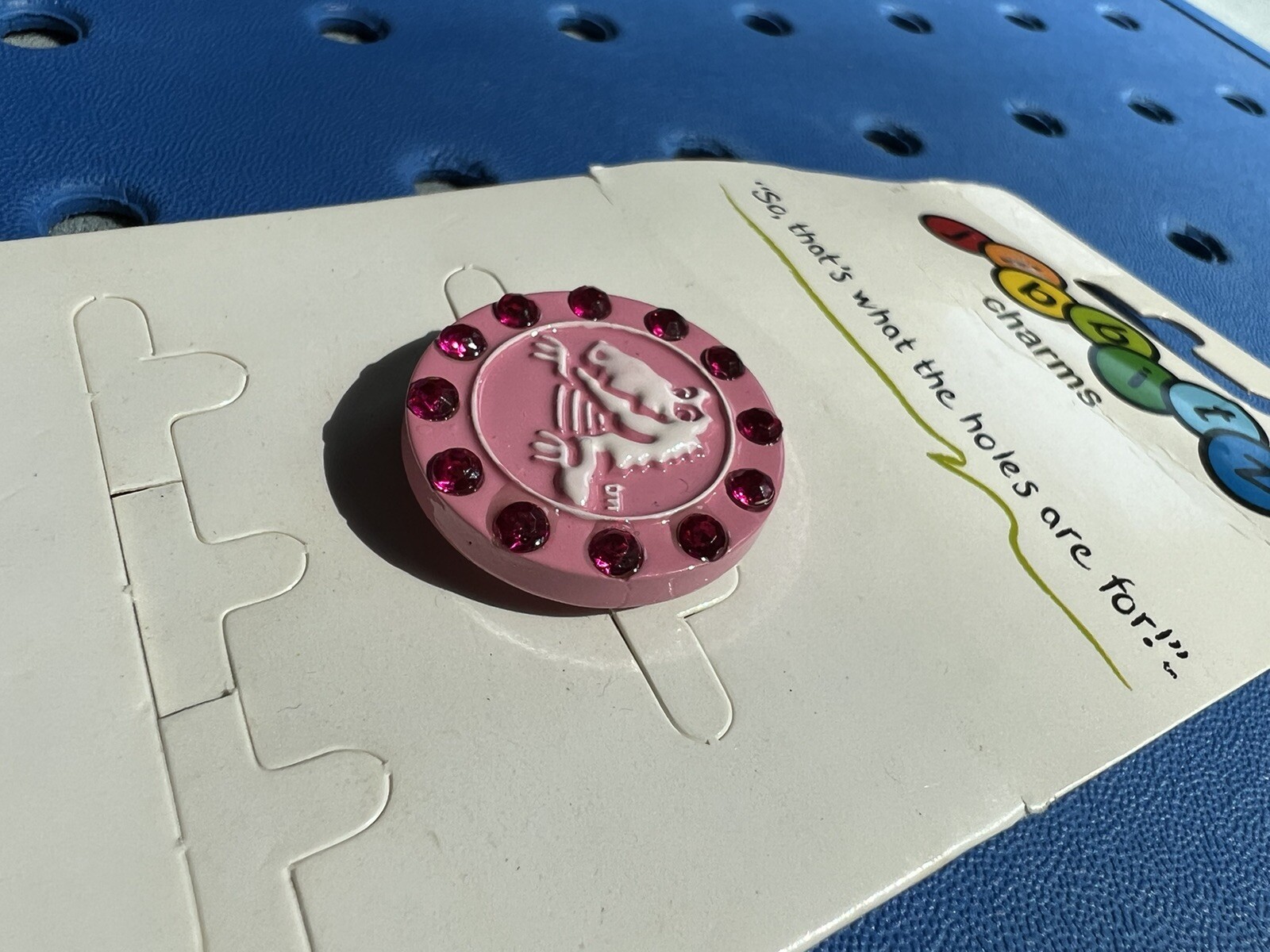 Rhinestone Duke Logo Authentic Jibbitz Shoe Charm for Crocs. Rare! New w/ Tags!