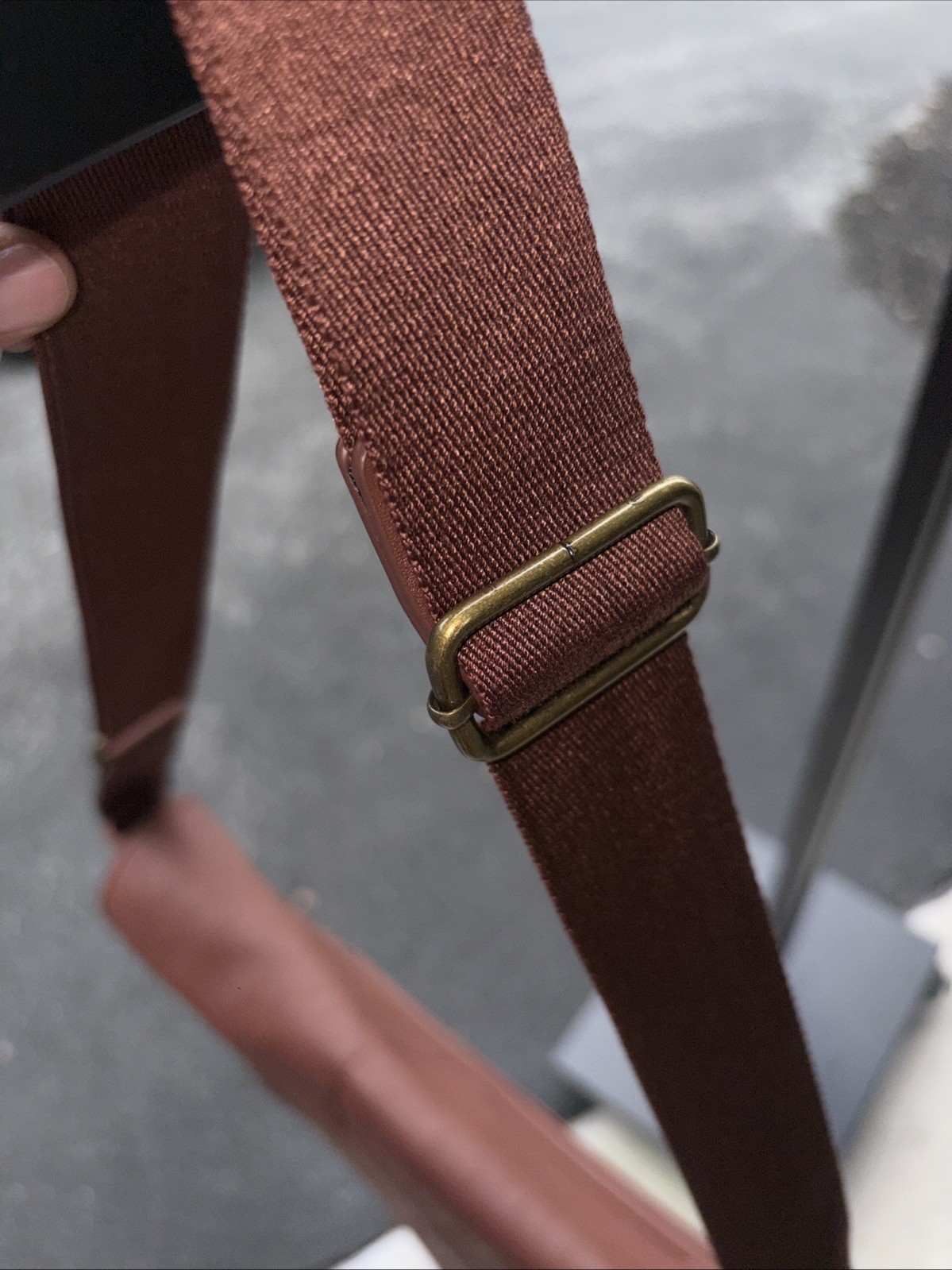 ALDO Messenger Bag Camel Brown Faux Leather