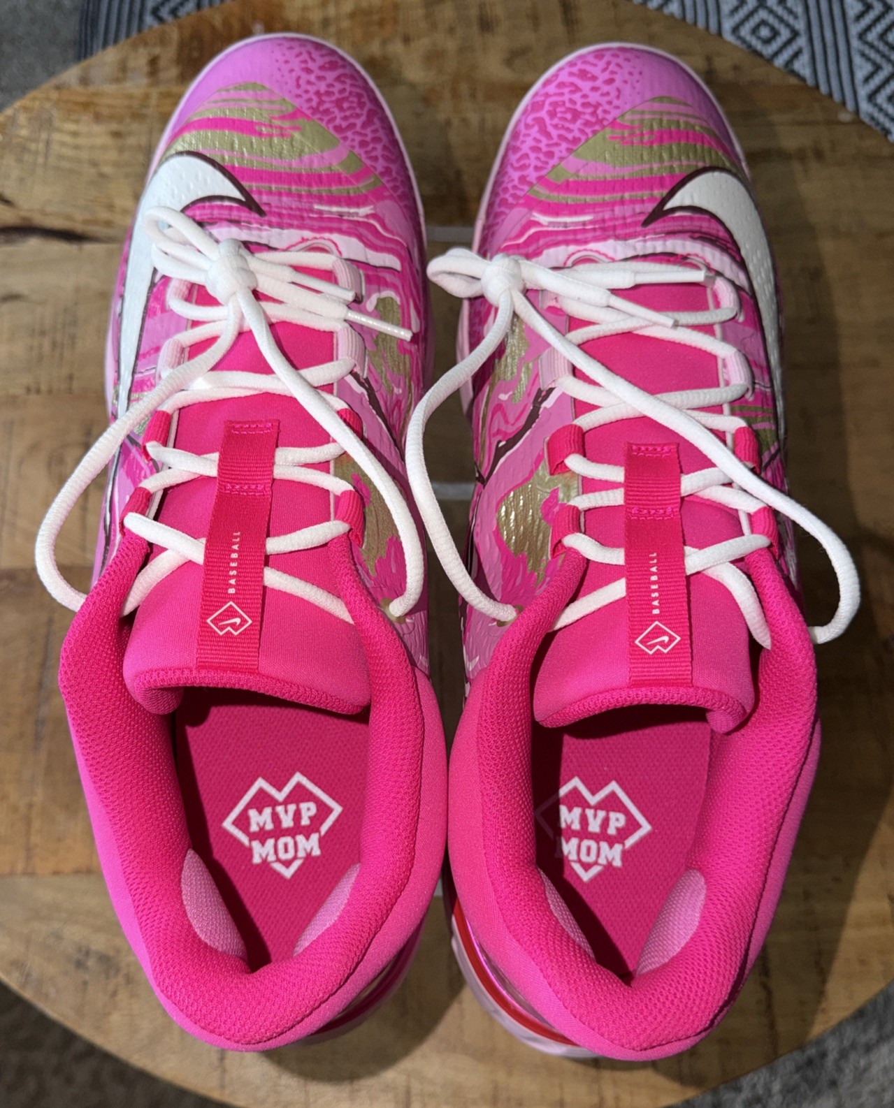 Size 14 Nike Alpha Huarache Mother’s Day Elite Low Baseball Cleats FZ7345-600