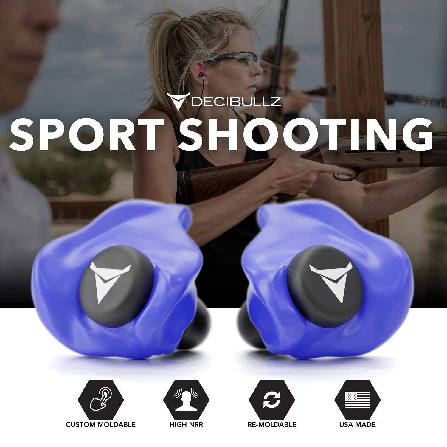Custom Molded Earplugs 31dB NRR Pro-Pack with Case and Lanyard