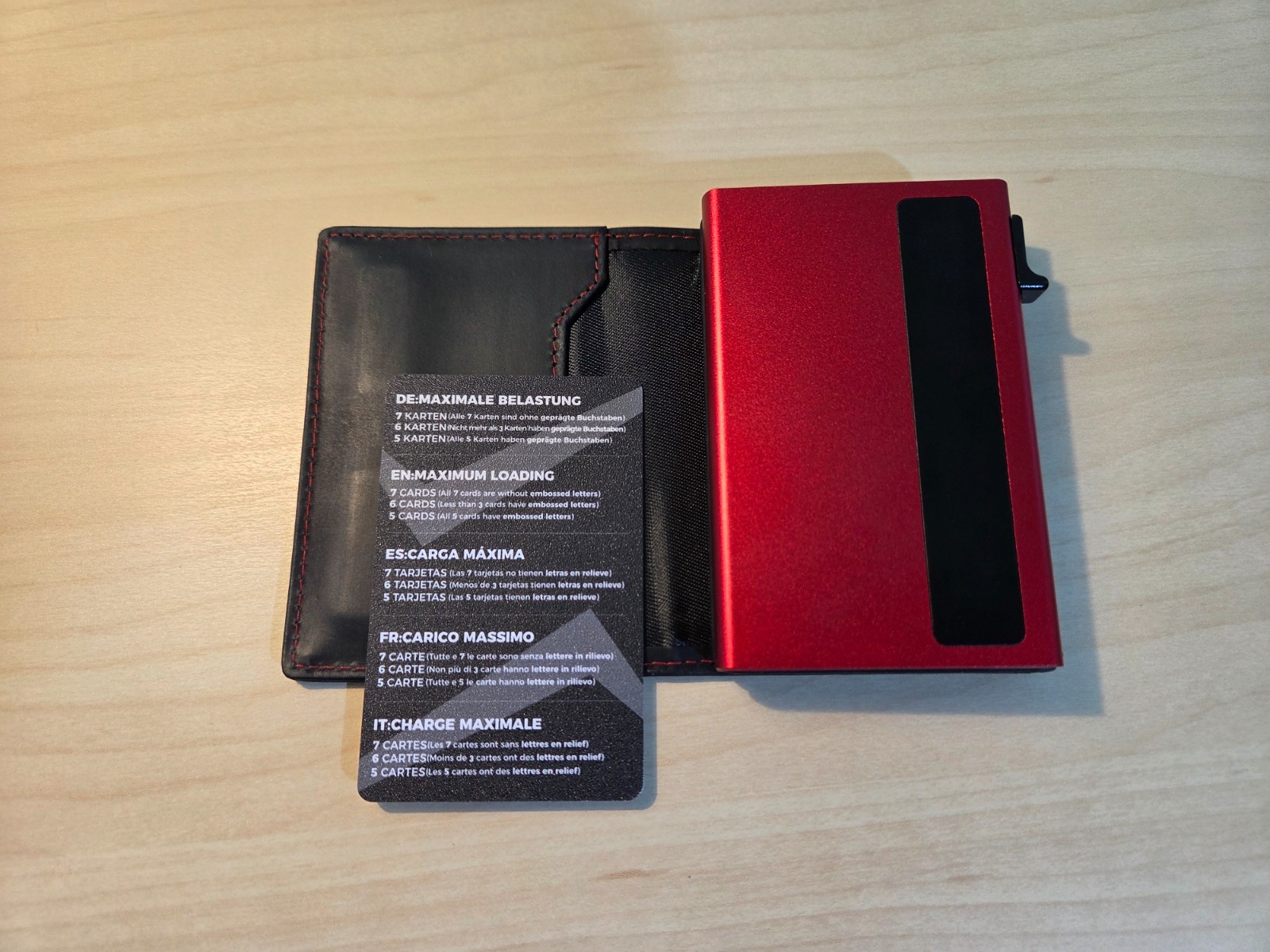 LORZOR Minimalist Leather Wallet – Full Grain Leather, Slim Pop-up Card Case
