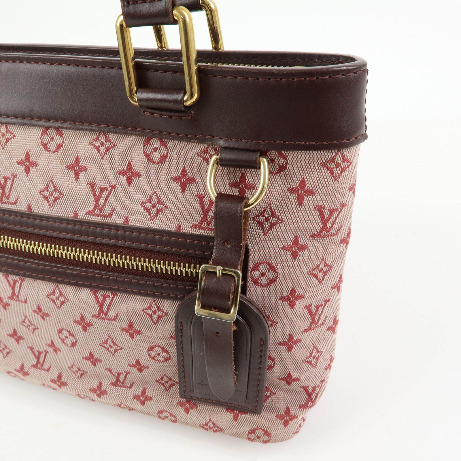 Louis Vuitton Monogram Mini Lucille PM Hand Bag Cerise M92678 Authentic Used F/S