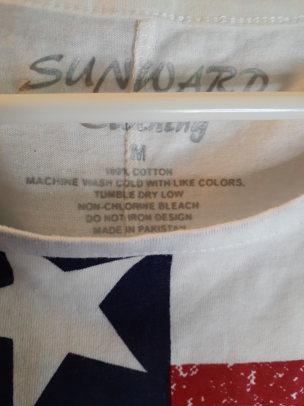 Sunward Clothing American Flag Fringe Tank Top Womens Medium NWT