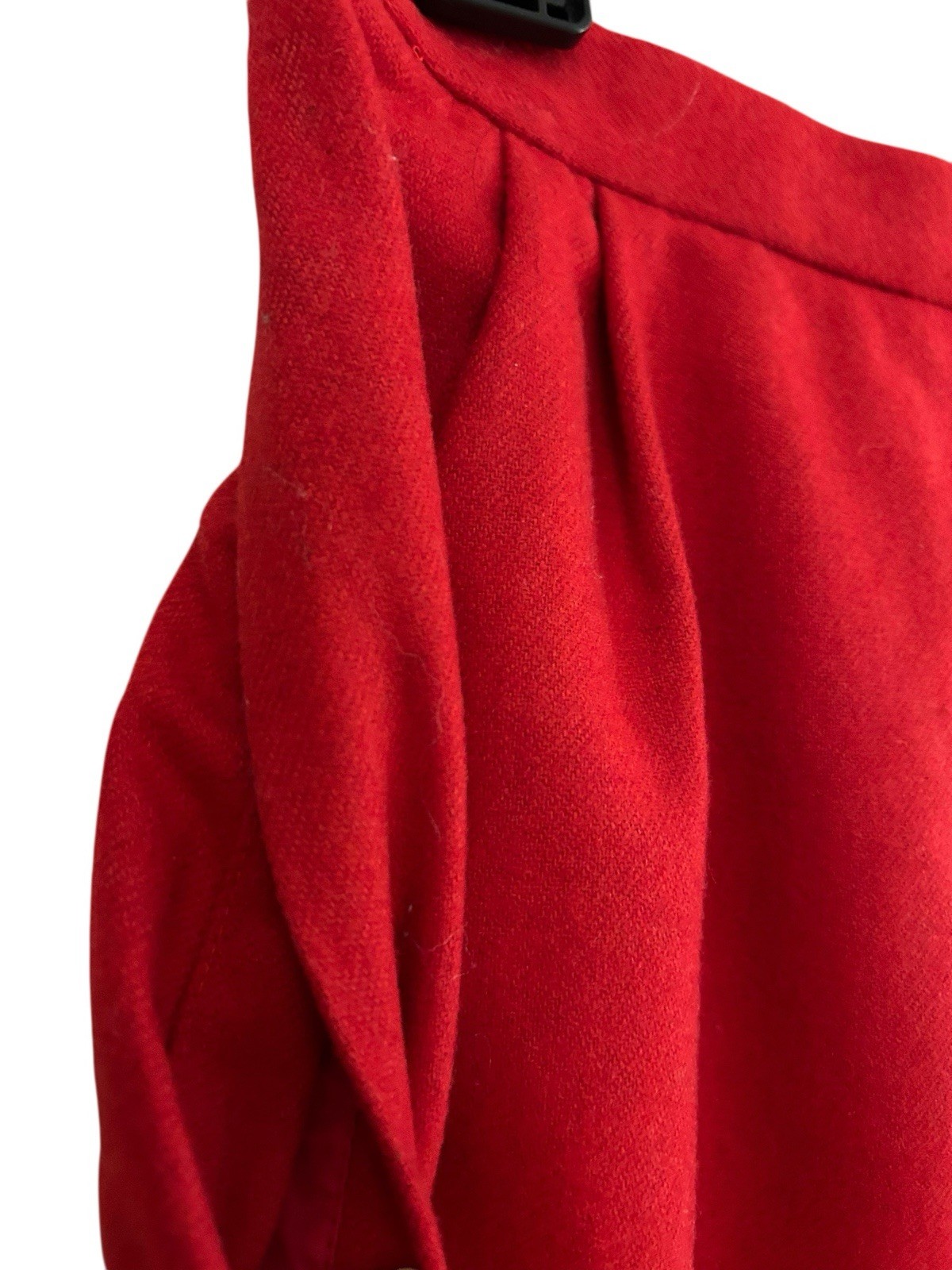 Vintage Red Wool Skirt Fully Lined Pockets USA 11/12 #classic#tetro