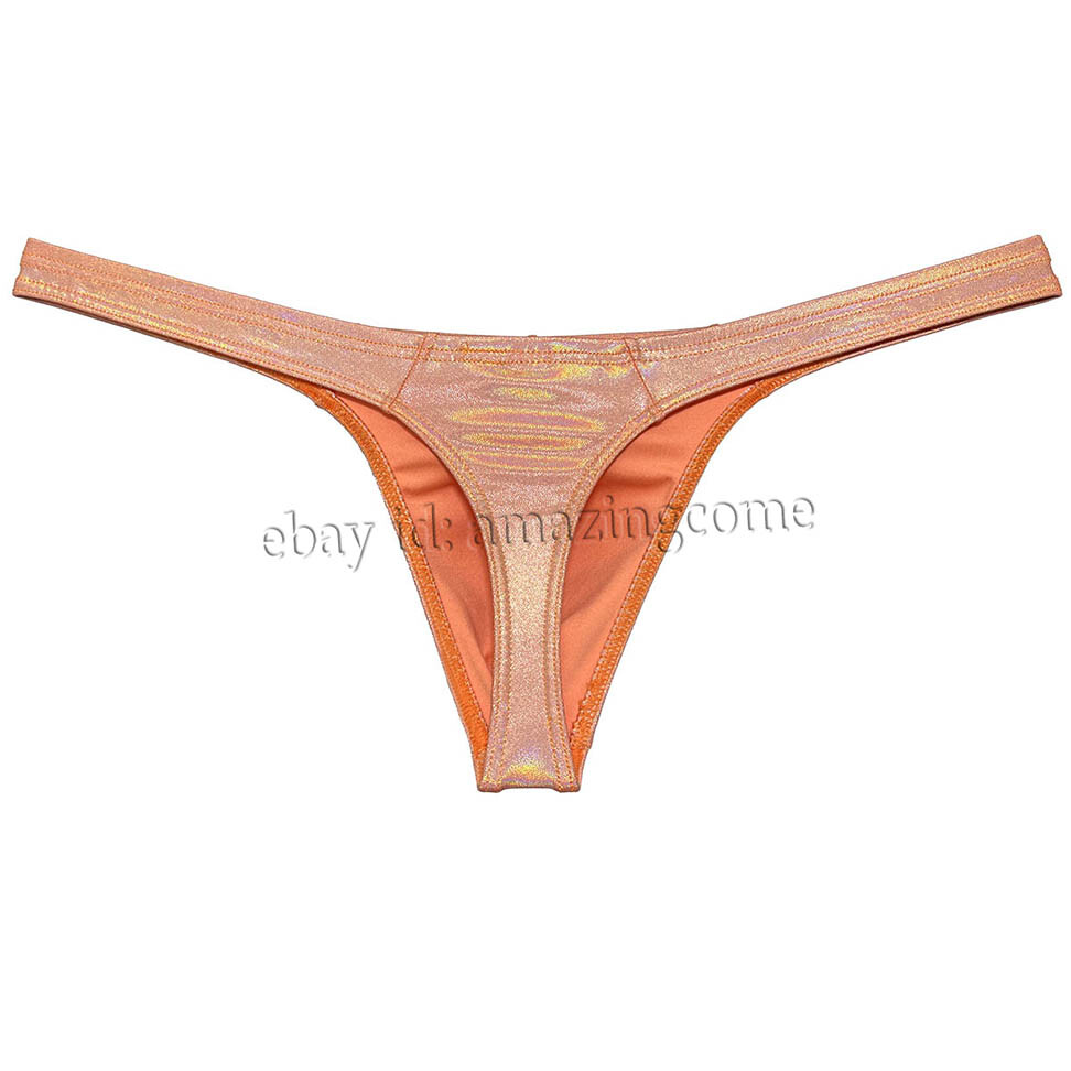 Men Gloss Bikini Thong Underwear Classics T-back Elastic Bulge Pouch Underpants