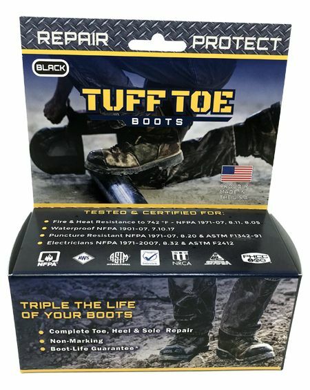 TUFF TOE Original Formula Work Boot Toe Guard Protection (Brown, Black, or Tan)