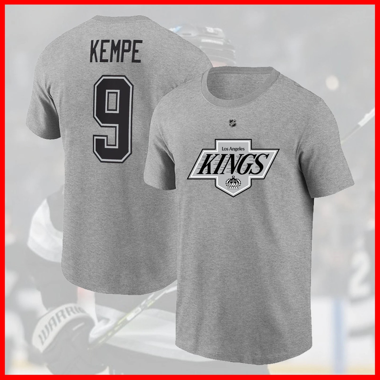 HOT SALE!!! Adrian Kempe #9 Los Angeles Kings 2025 Player Name & Number For Fan
