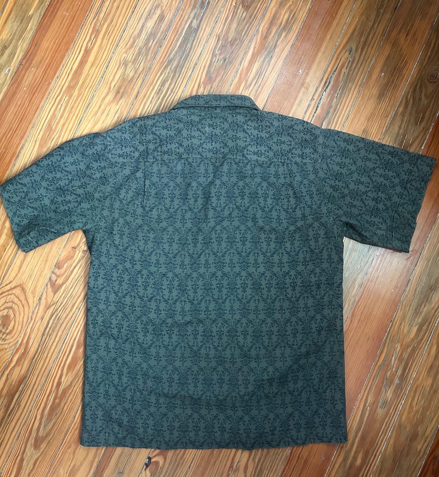 Vintage 50s 60s Loop Camp Collar Small Green Rutland’s Sports Shirt