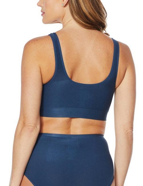 Rhonda Shear Light Gray Jacquard Ahh Bra Removable Pads New