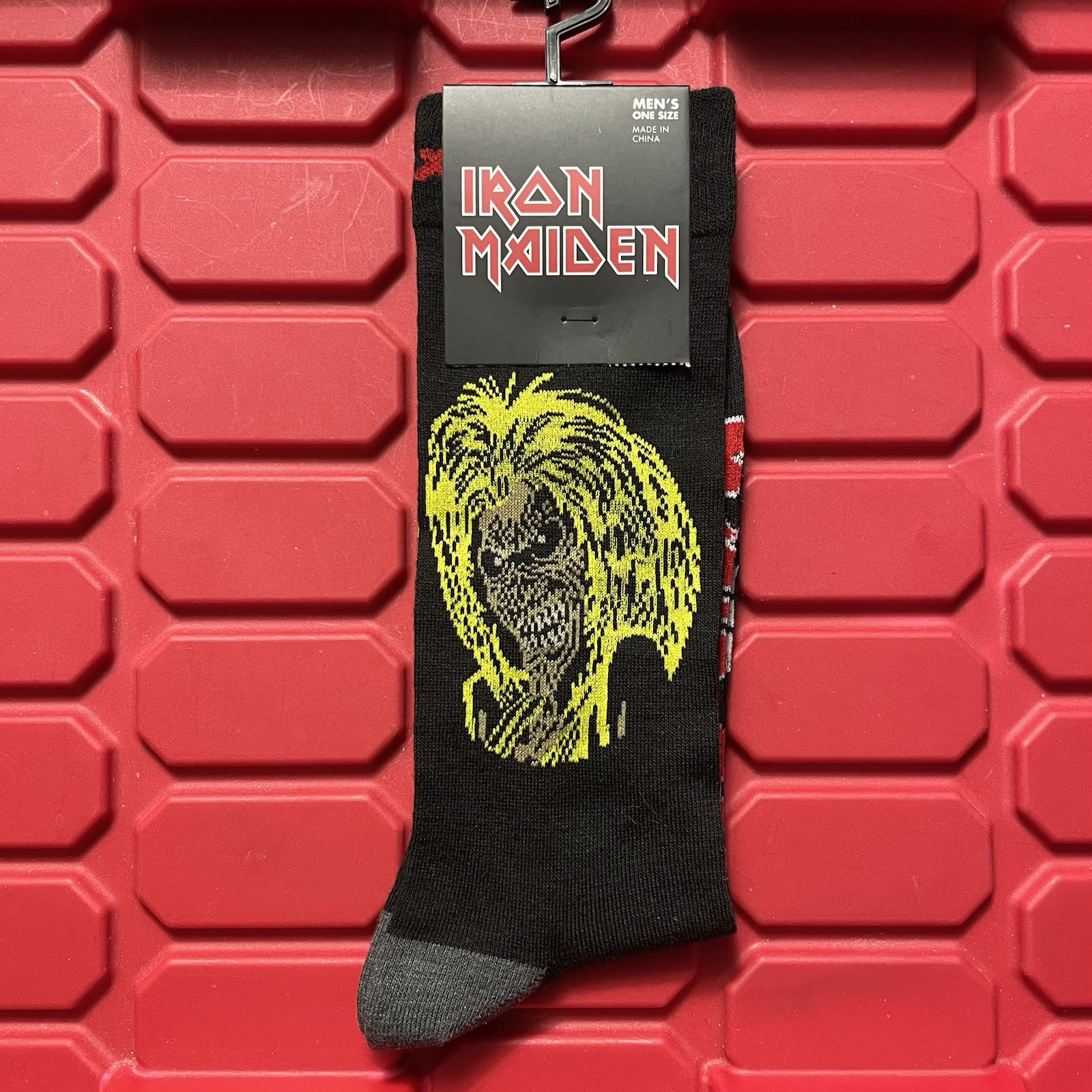 Iron Maiden Crew Socks Multi-Color Licensed Novelty Band Mens US One Size NEW