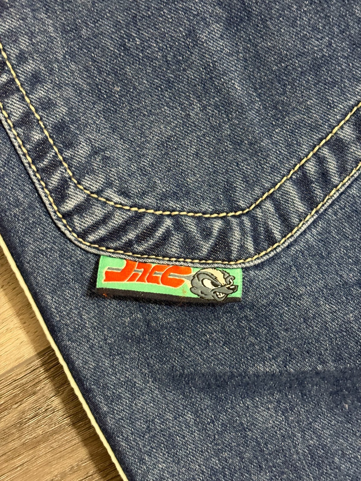 Vintage JNCO Skunk Side Stripe Baggy Wide Leg Jeans Y2K Streetwear – Men’s 36×35
