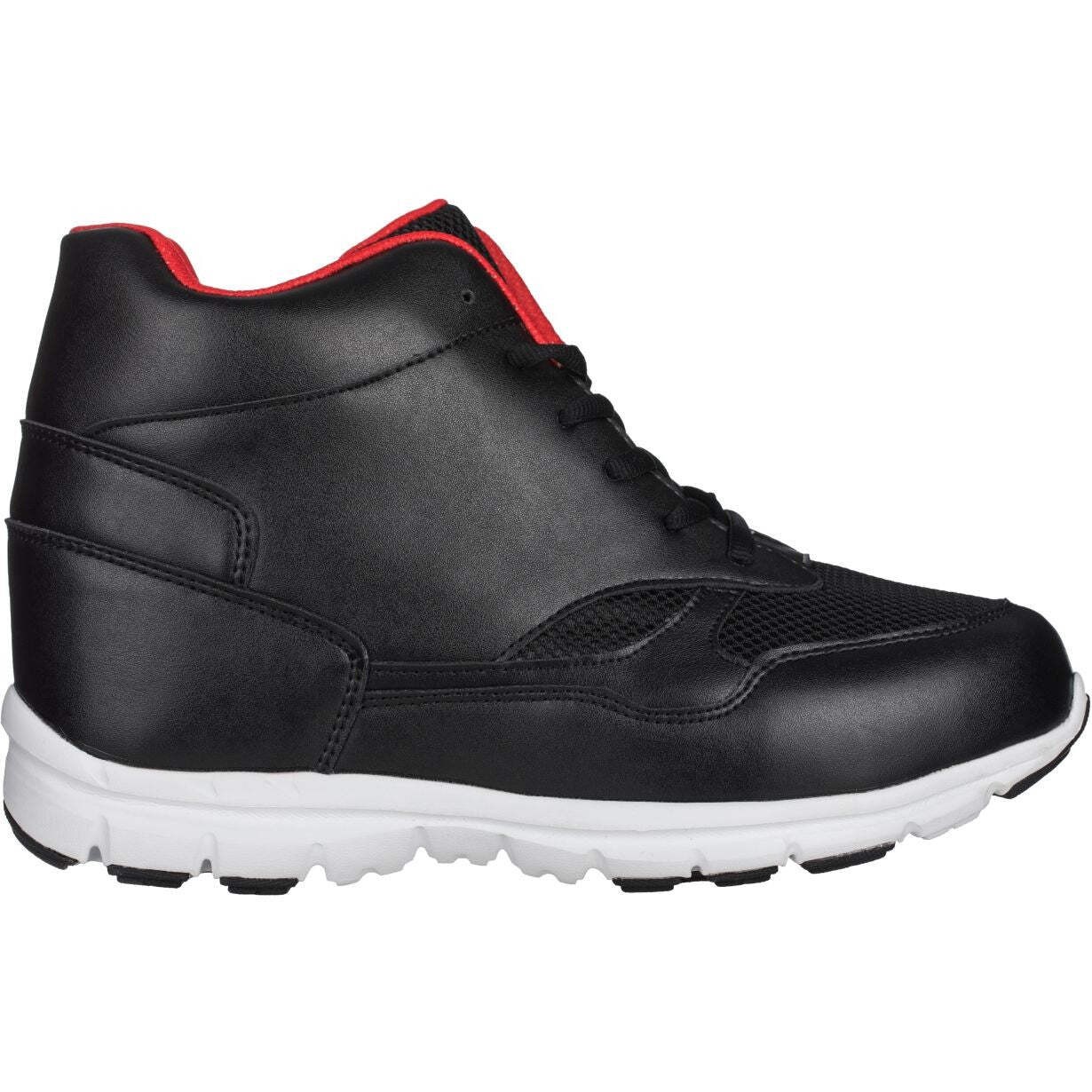 CALTO G3332 – 4 Inches Elevator Height Increase Black & Red Fashion Sneakers