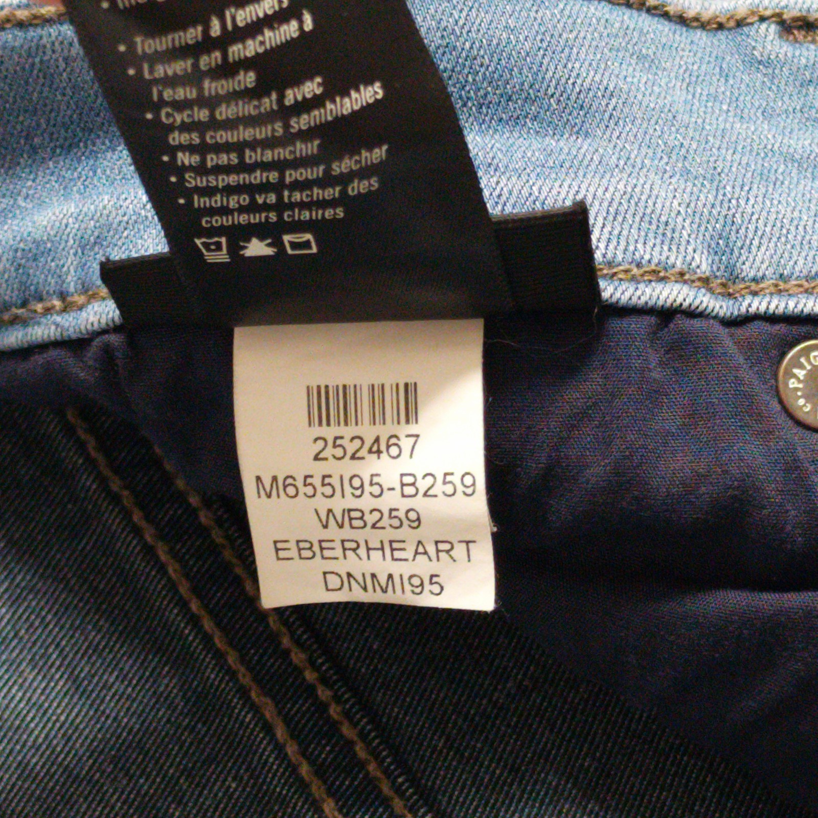 PAIGE Federal Men’s Jeans 34×33 Eberheart Light Blue Slim Straight