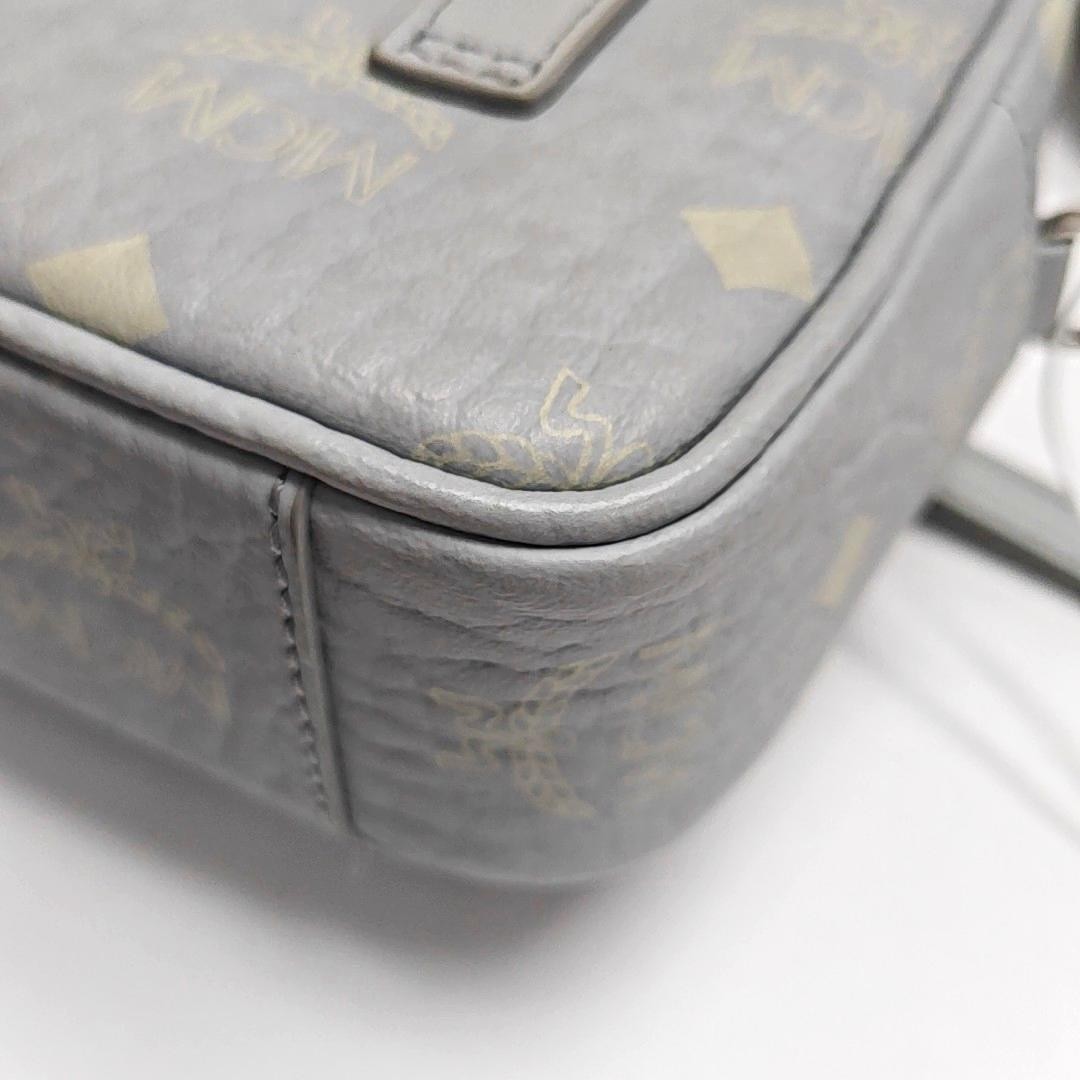 MCM Visetos Aren Monogram Print Trendy Nappa Leather Trim – Very Good #TH3TA1