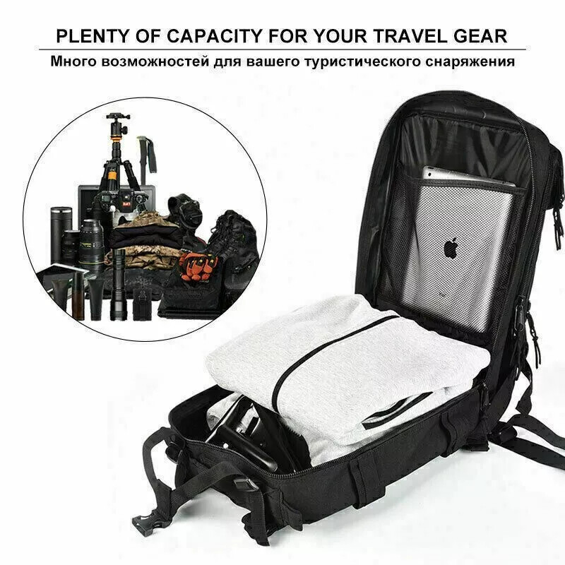 30L Military Tactical Backpack Rucksack Camping Hiking Shoulder Bag Travel