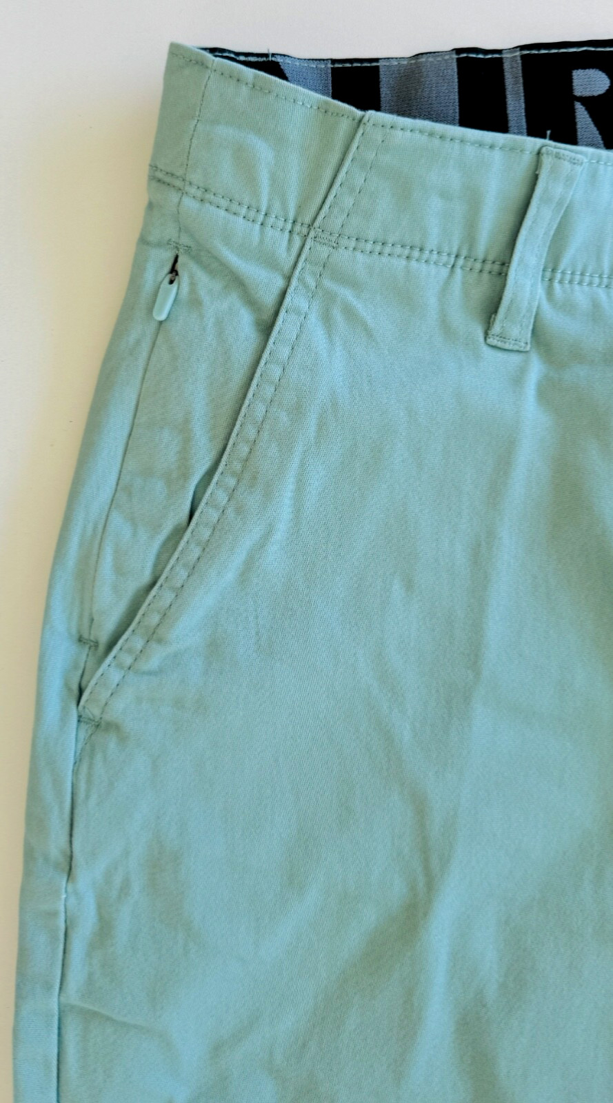 IRON CO Men’s Stretch Shorts (SIZE 36) Flex Waist Flat Front SPEARMINT GREEN New