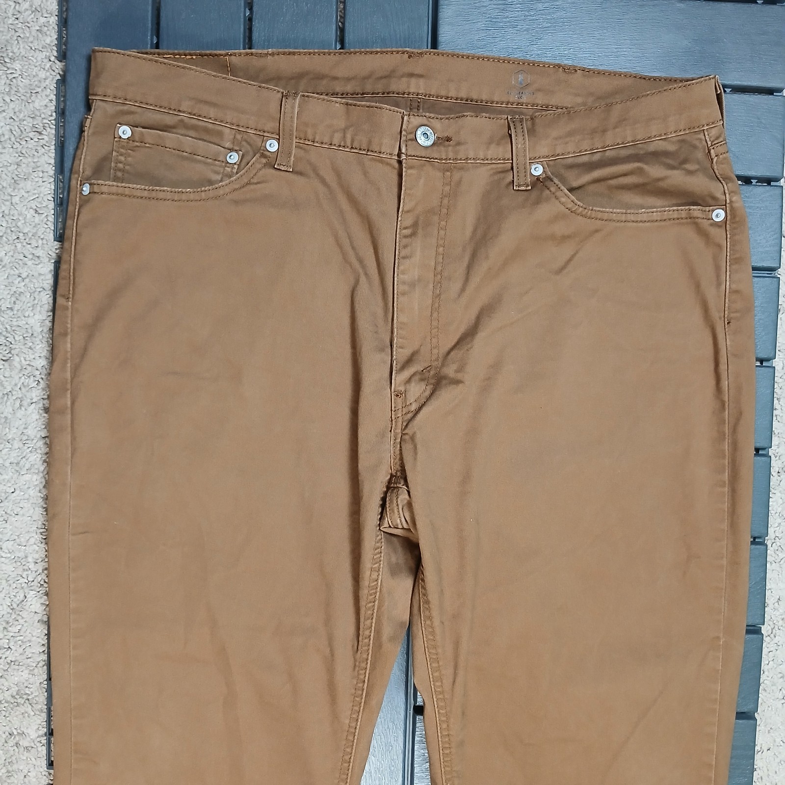 Levis 541 Men All Seasons Tech Pants 40X30 Brown 5 Pockets Red Tab Stretch PB83