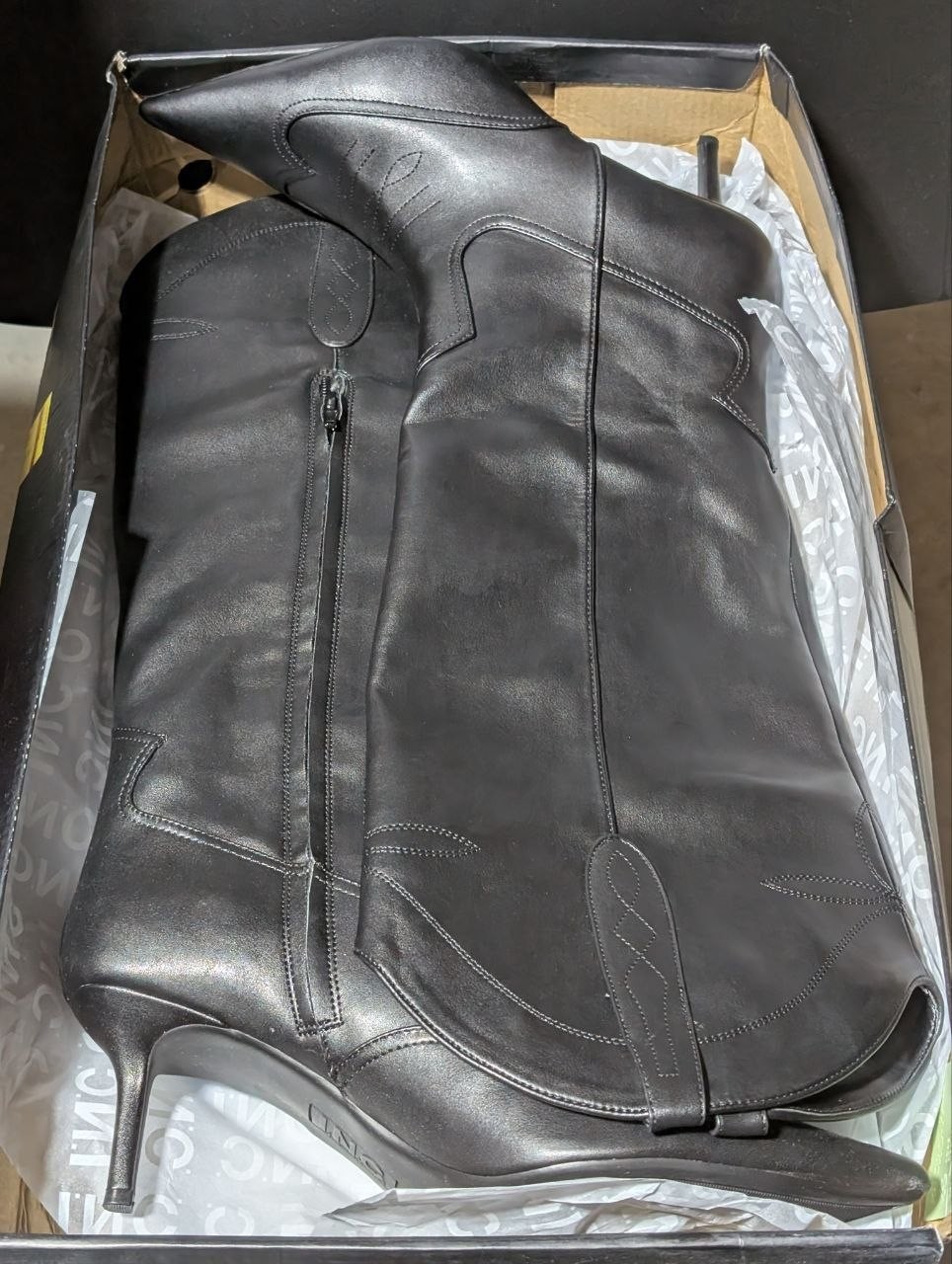 INC International Concept Hayleigh Knee-High Western Boots Black US Size 11