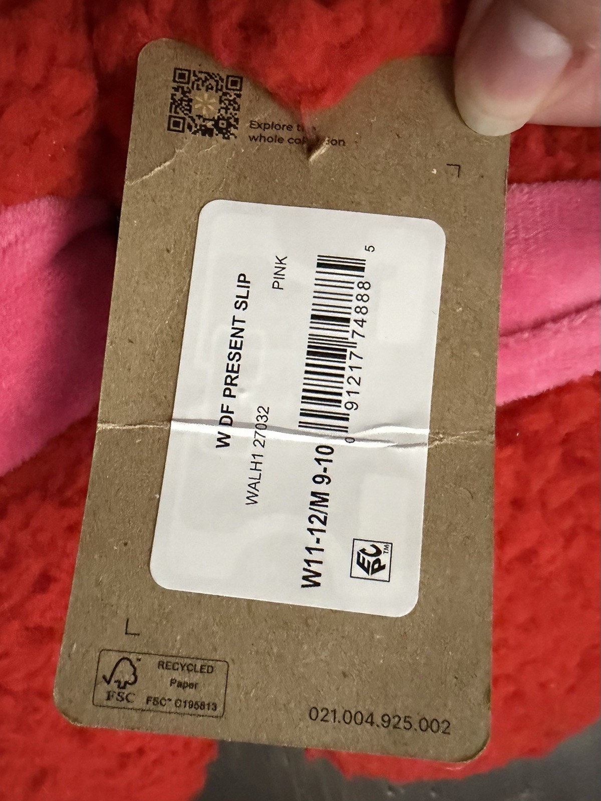 Dearfoams WD Present Slip Memory Foam Machine Washable Bow Slippers W 11-12
