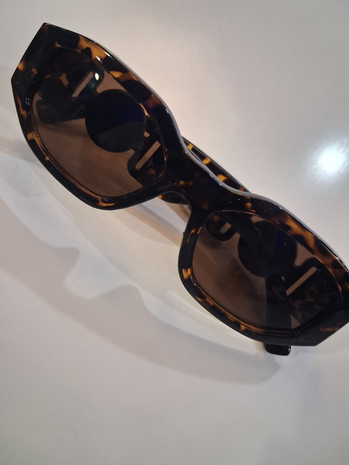 Women’s Tortoise Shell Rectangle Sunglasses Brown Tinted Lenses UV400 POP P4245