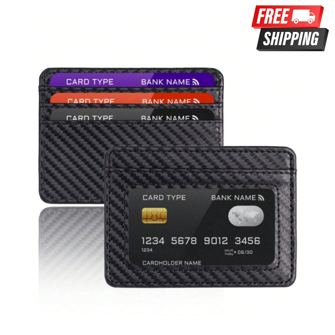 Pocket Wallet Slim RFID Blocking Minimalist Credit Card Holder Clear ID Window