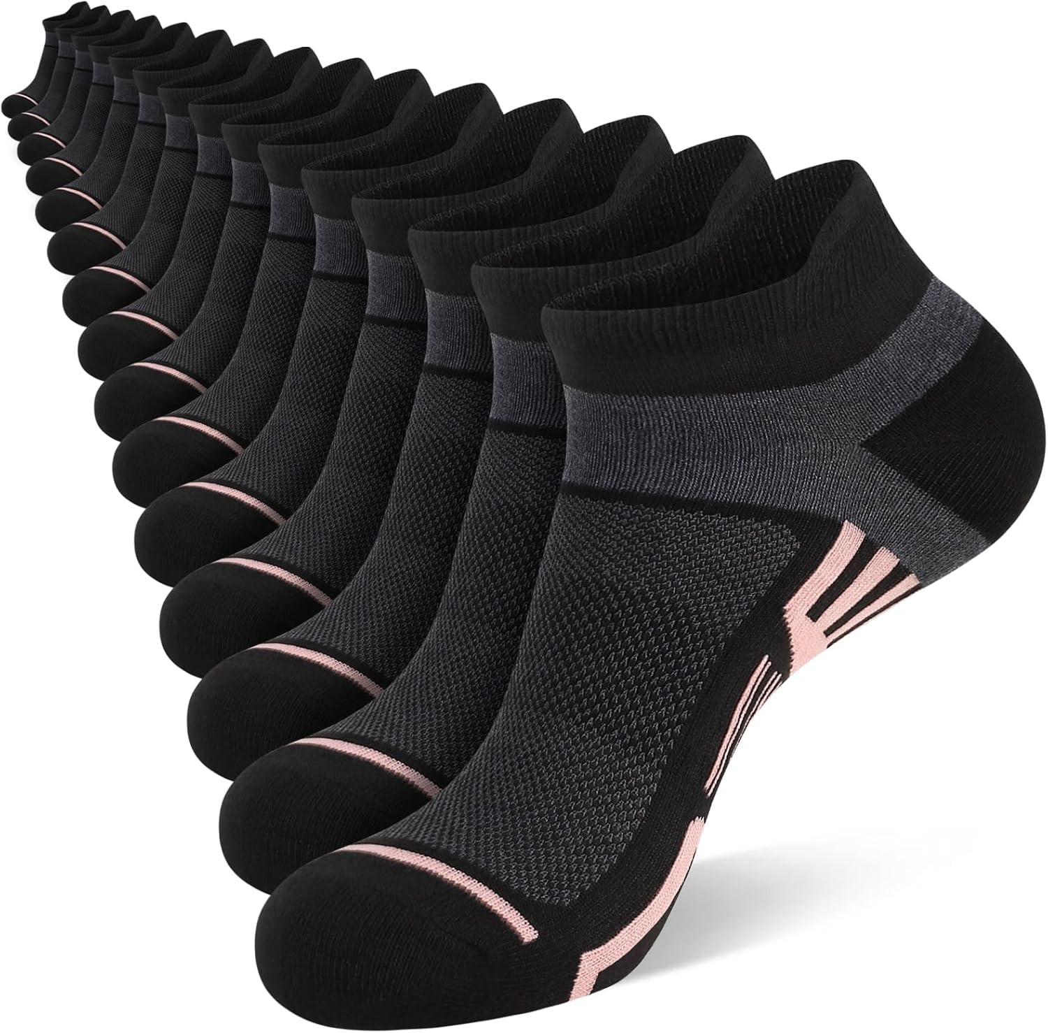 shnn 15 Pairs Womens Ankle Socks Lightweight Breathable Casual Low Cut Socks for