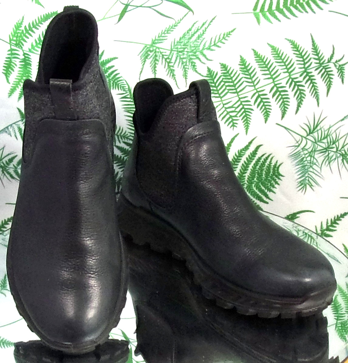 ECCO EXOSTRIKE GTX BLACK LEATHER ANKLE BOOTS WATERPROOF SHOES US WOMENS SZ 6