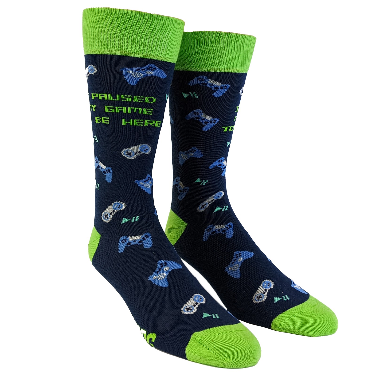 Men’s I Paused My Game for This Socks Funny Nerdy Video Game Novelty Footwear