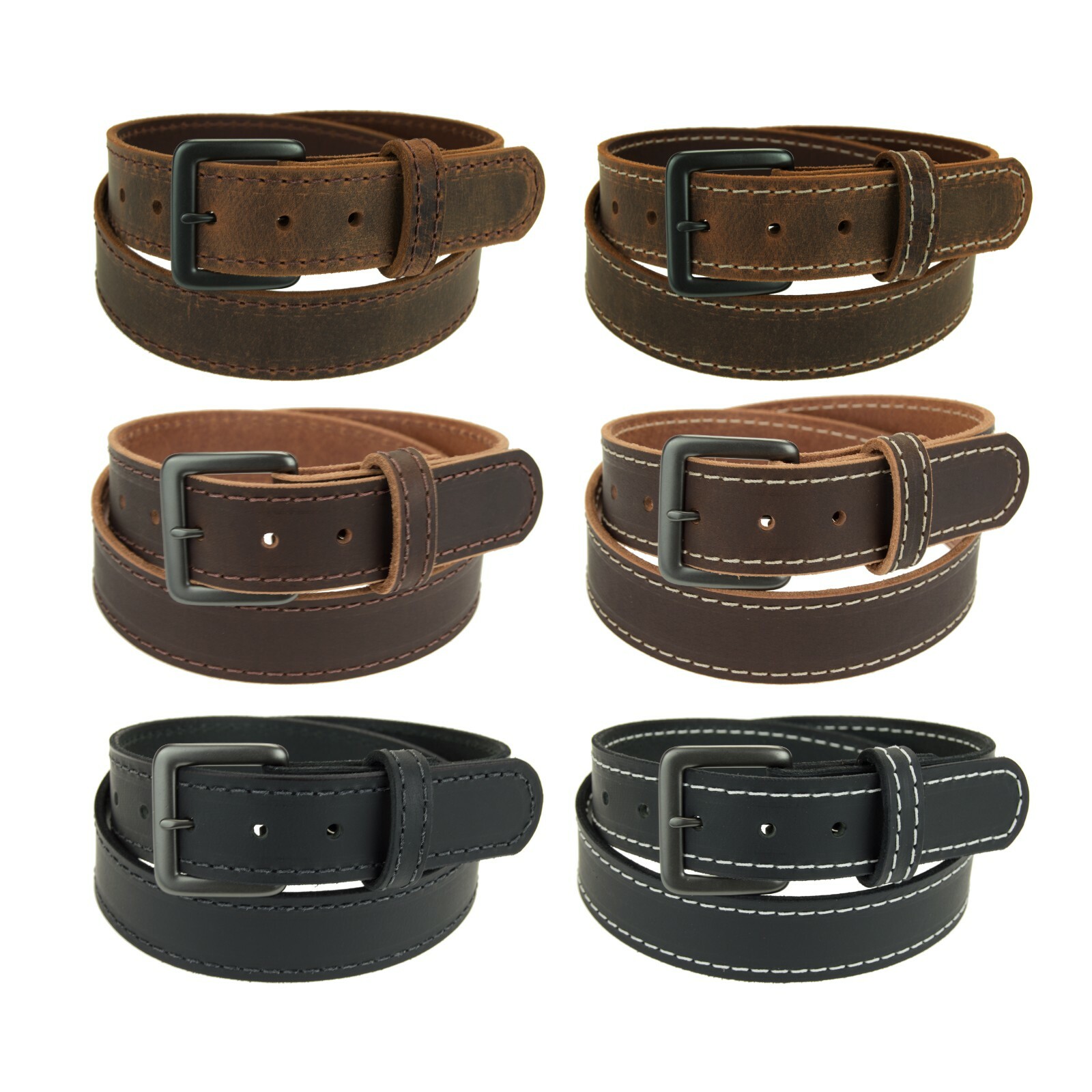 Men’s Belt_1 1/2″ Buffalo Leather_1550 Buckle_Amish Handmade