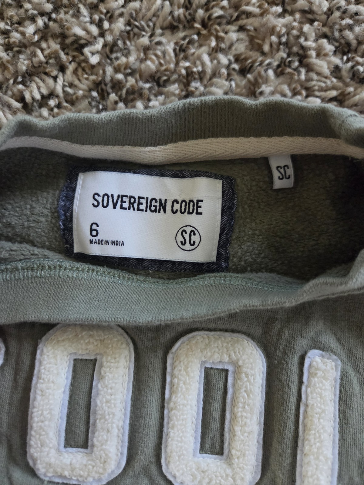 Sovereign Code Green Cool Dude Crew Neck Sweatshirt Size 6 Kids
