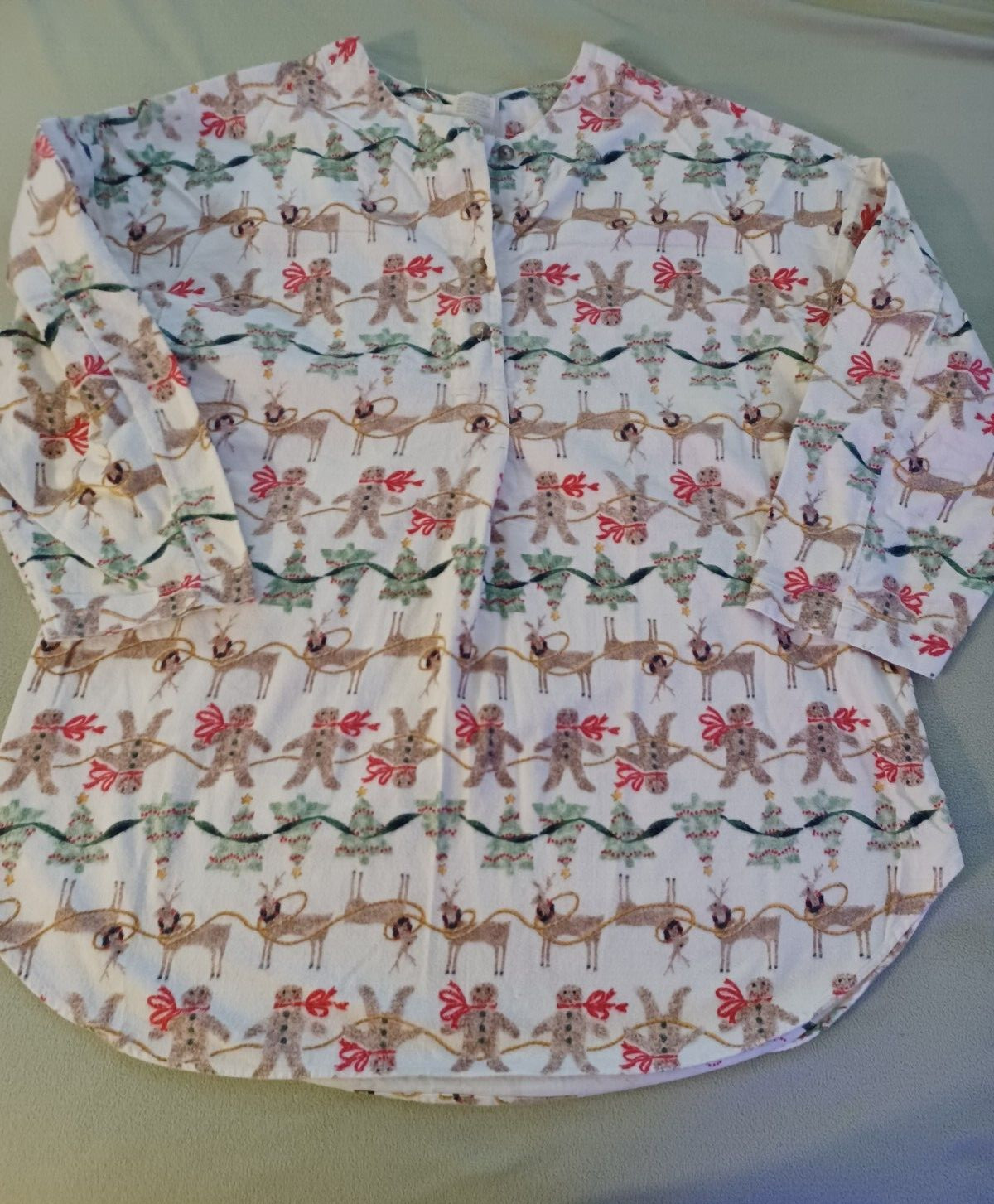 laura Taylor Country Collection 100% Cotton Womens Pajama Top One Size Fits Most