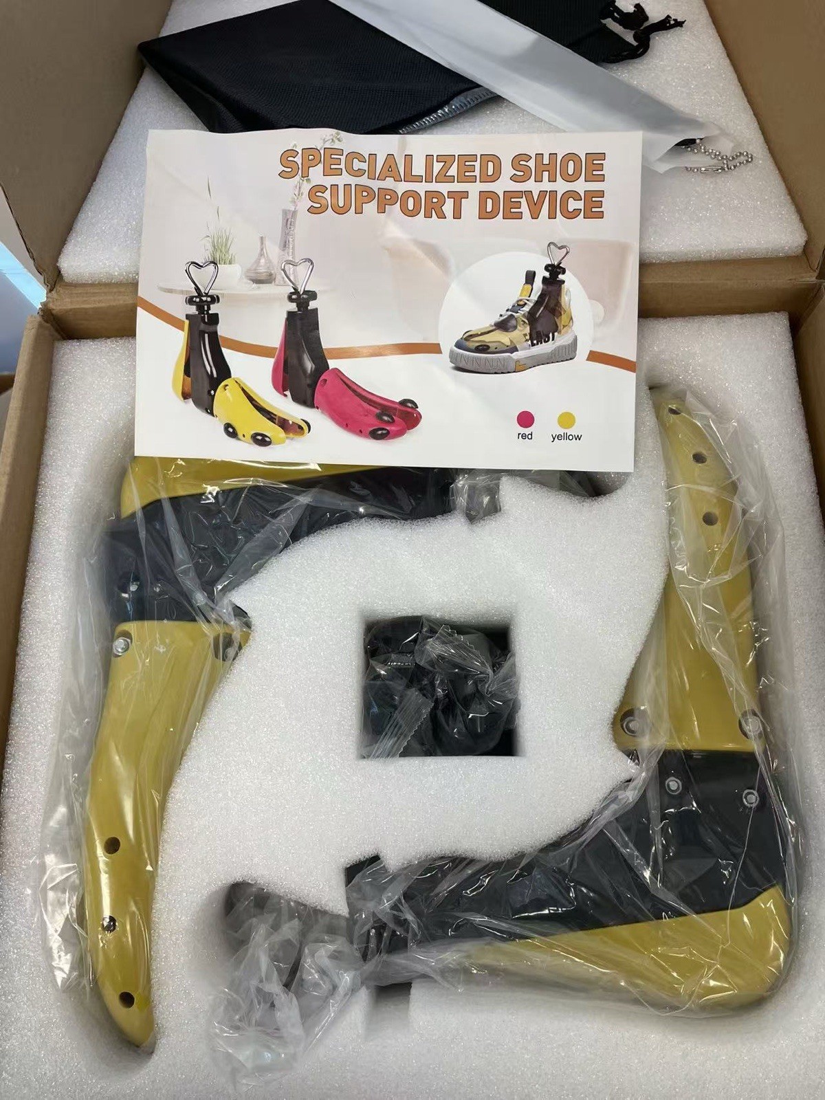 2pcs Yellow Shoe Stretcher Adjustable Width Length Wm’s 11-14, men’s 10-14