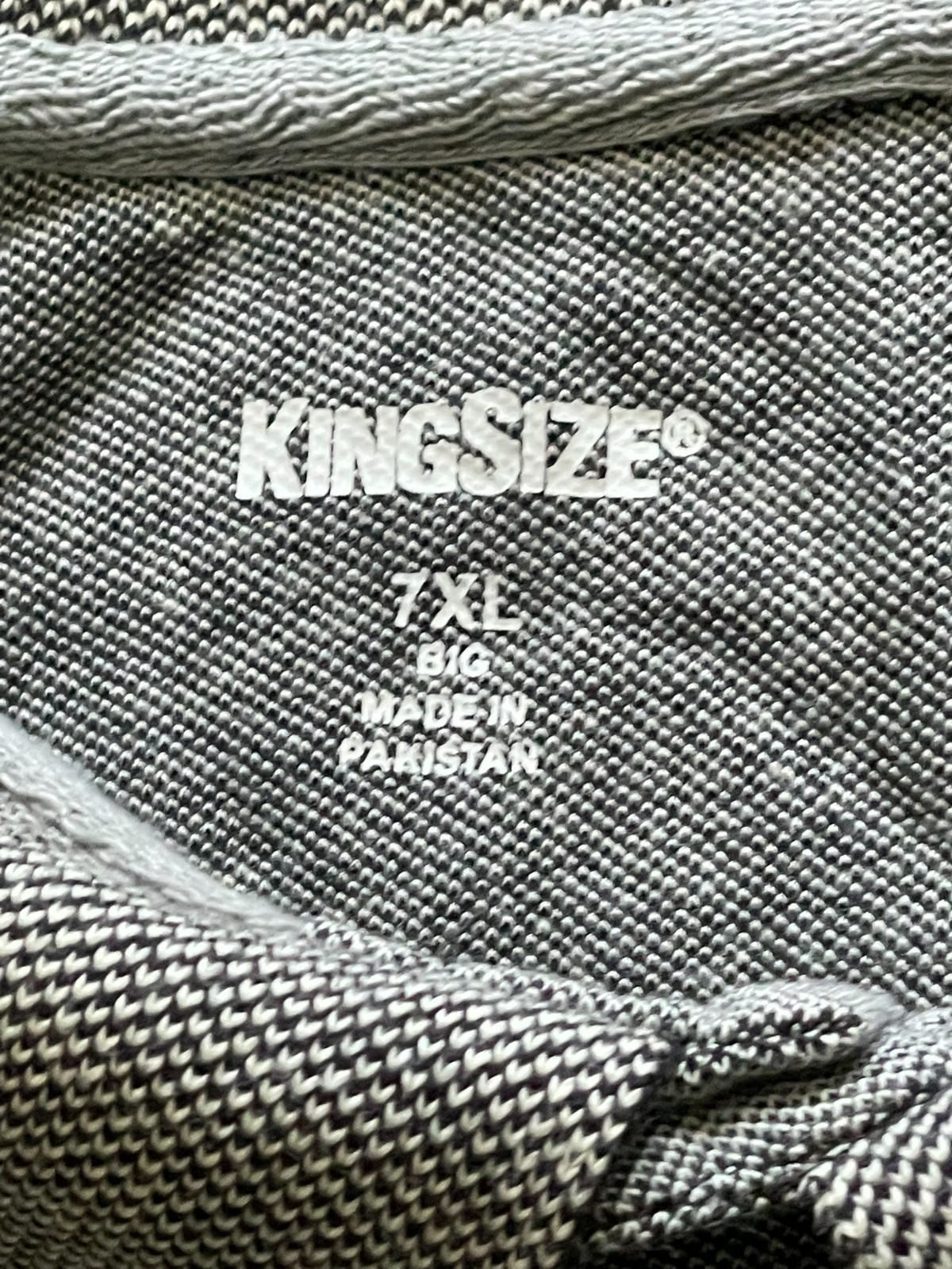 King Size Mens Gray Collared Polo Shirt – 7XL Big – Special Event Transportation