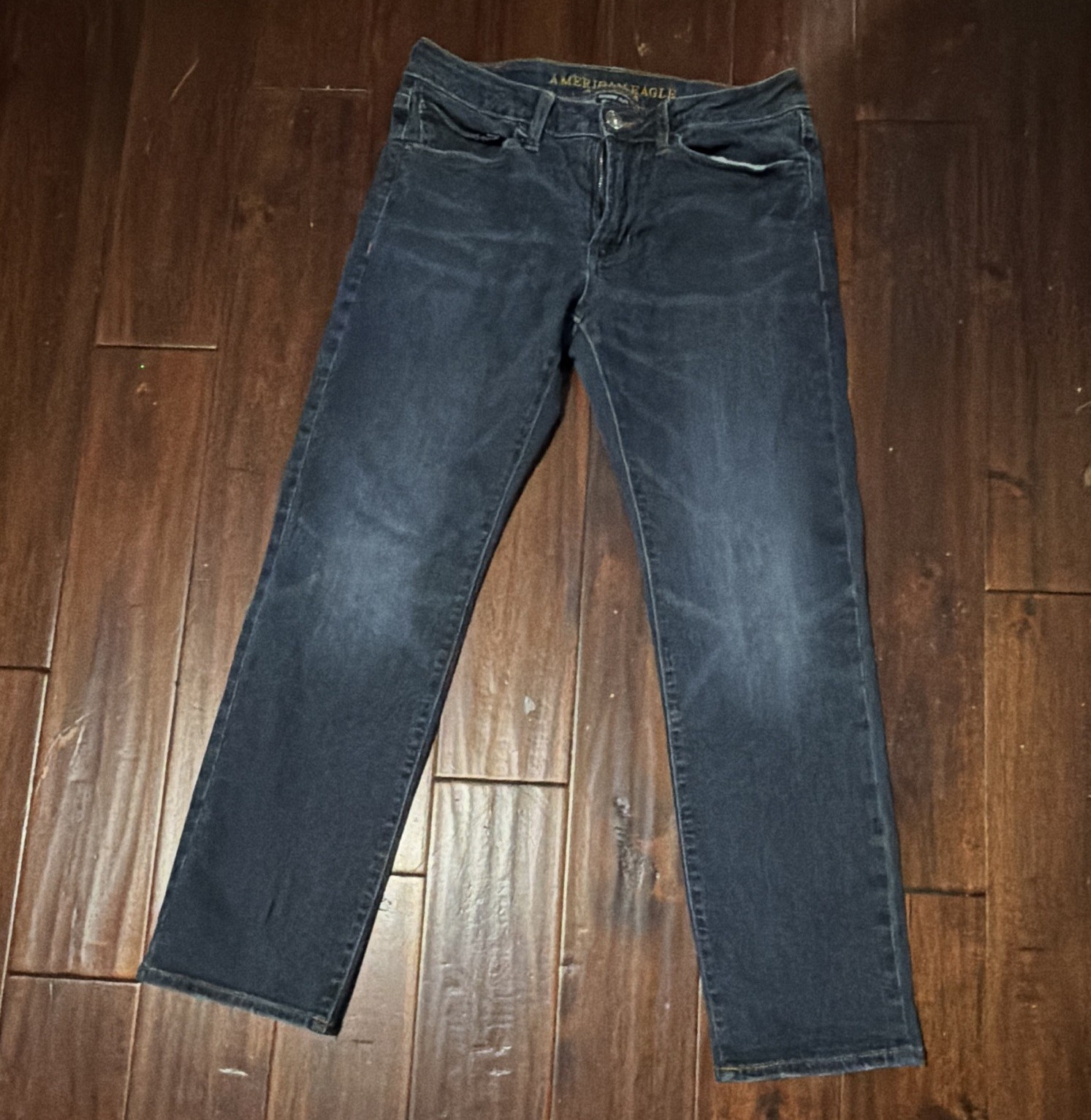 American Eagle Outfitters Teens Skinny Jeans Blue Dark Wash Slim Fit Size 31