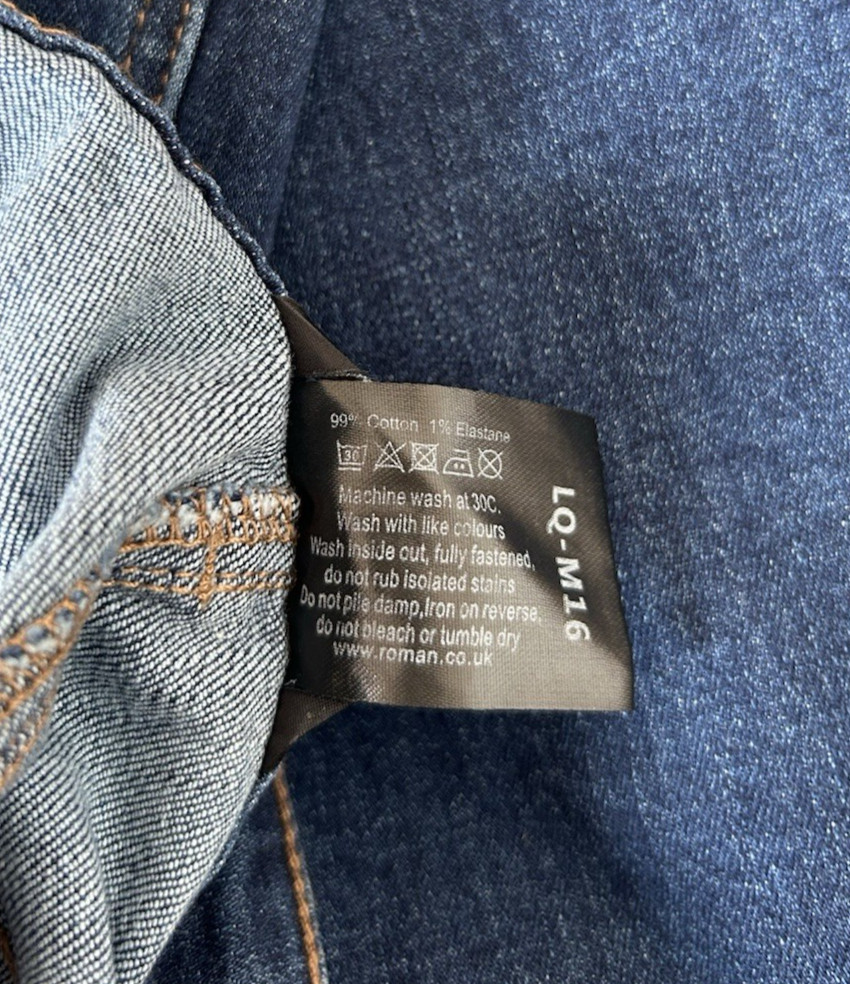 Roman Denim Skirt Women’s Blue Cotton Stretch Classic Size 16 BNWT