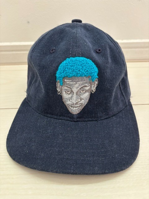FOR SG BUYER – Vintage Nike Dennis Rodman Black Cap Hat Made In USA 90s