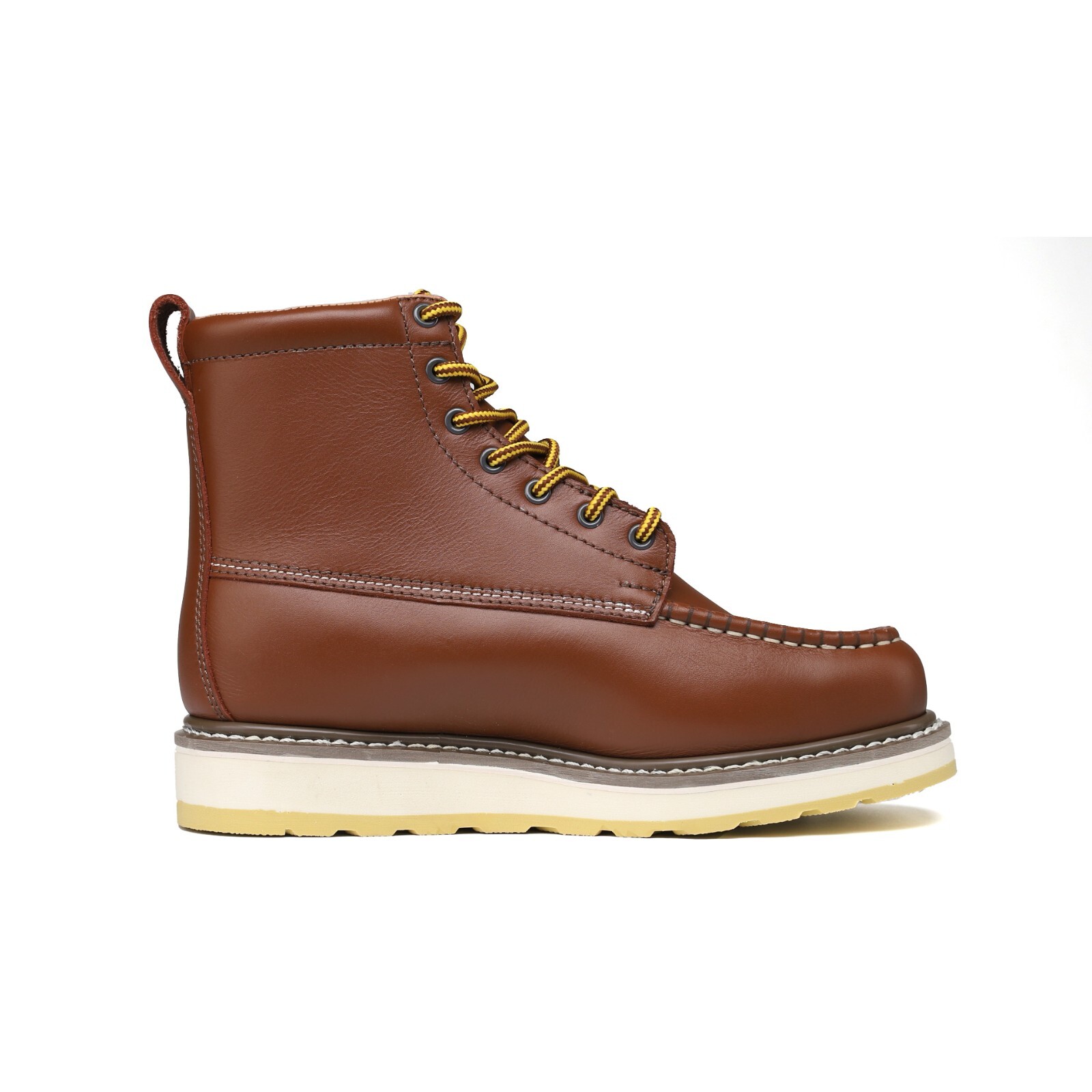 Soft Toe Mens Work Boots Leather Slip Resistant Durable Breathable Stylish Boots