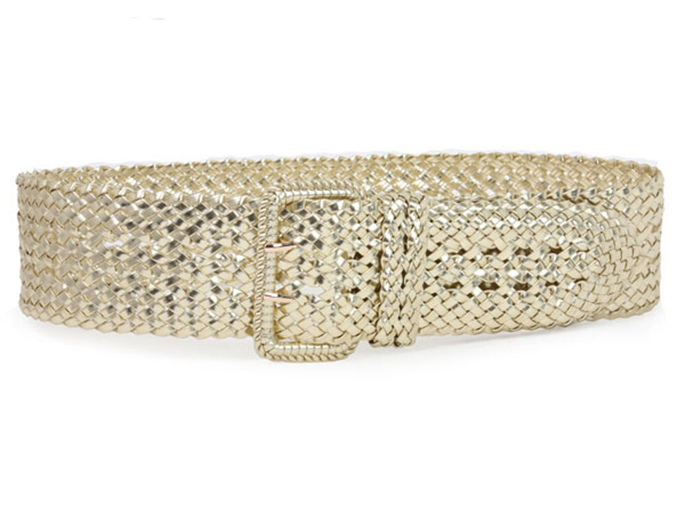 Women’s 3″ Wide Hand Made Braided Square Buckle Belt