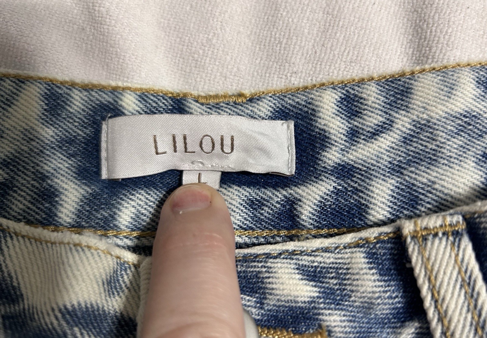 Lilou Women’s Wide-Leg Light Wash Blue Denim Jeans Cotton 5-Pocket size Large