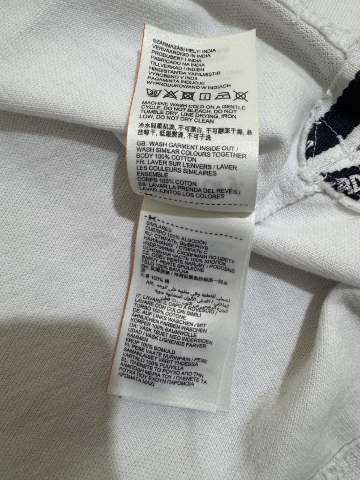 Superdry Premium Athletic Polo Shirt Men XXL Fits L/XL White Distressed Varsity